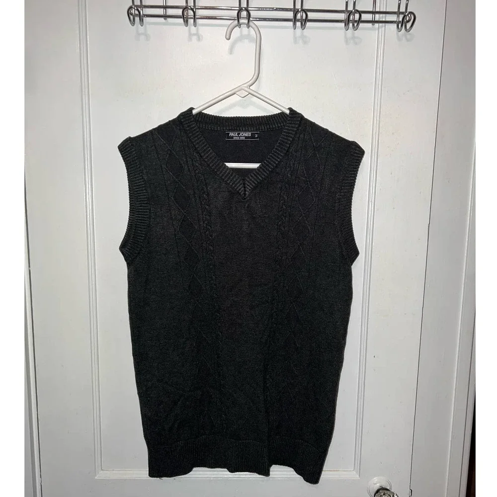 Paul Jones mens cable knit sweater vest size M